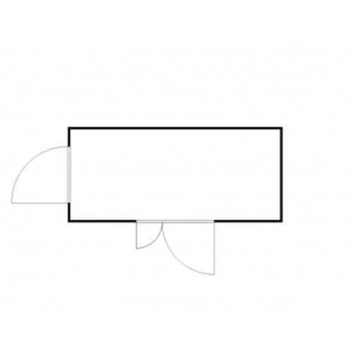 Gefahrstoffcontainer - Gefahrstoffdepot - 2.300 x 5.080 x 2.170 mm (HxBxT) - Auffangvolumen 1.480 l - Doppelflügeltür kurze Seite