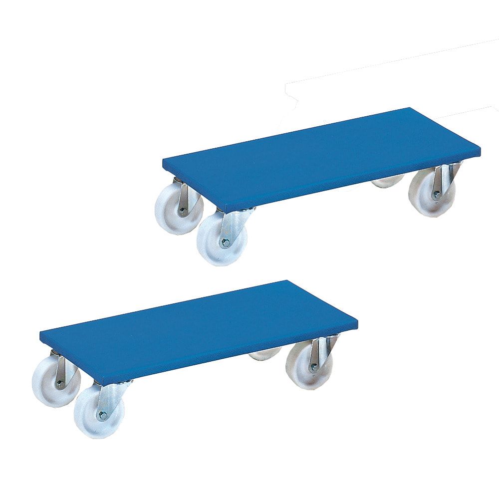 Fetra - Möbelroller - 2 Stück - Tragkraft 250 kg - 140 x 300 x 600 mm (HxBxT) - Vollgummi