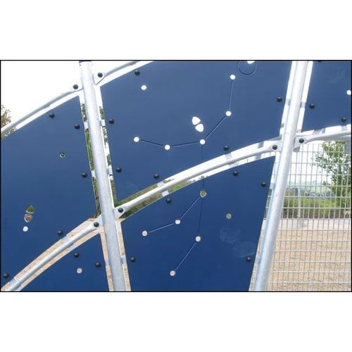 Multitor, Multisport, Basketball, Fußball, Stahl, galvanisiert, feuerverzinkt, HDPE Platten, robust, Maße 3.700 x 8.720 x 2.640 mm (HxBxT), Farbe Blau