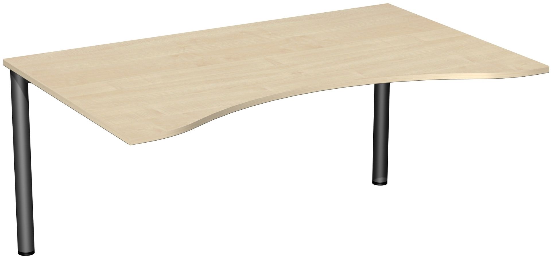 Ergo-Schreibtisch - 4-Fuß Flex - Bürotisch - 720 x 1.600 x 1.000 mm (HxBxT) - Gestell anthrazit - Ahorn