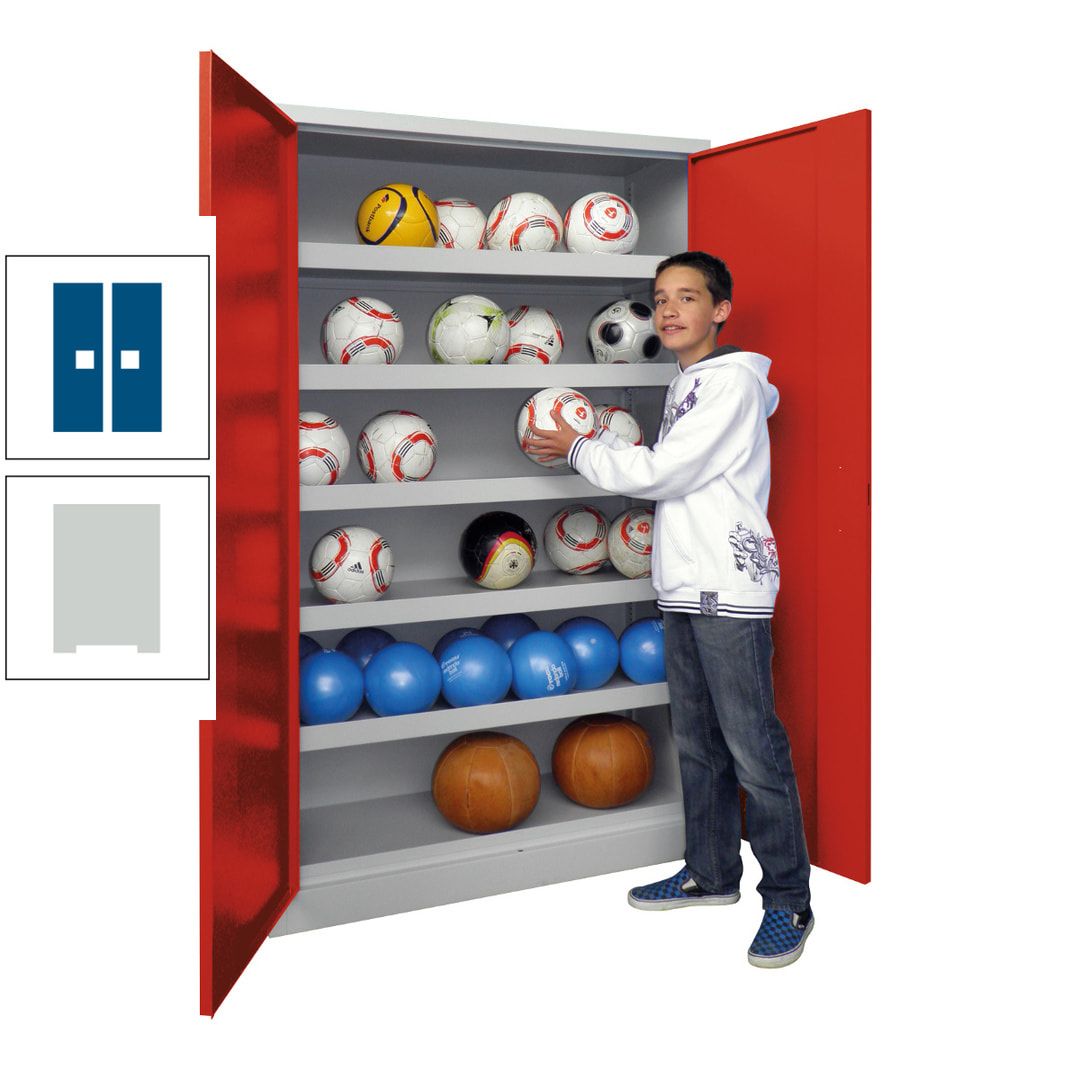 Ballschrank - Vollblechtüren - 5 Böden - 1.950x1.500x500 mm (HxBxT) - anthrazitgrau