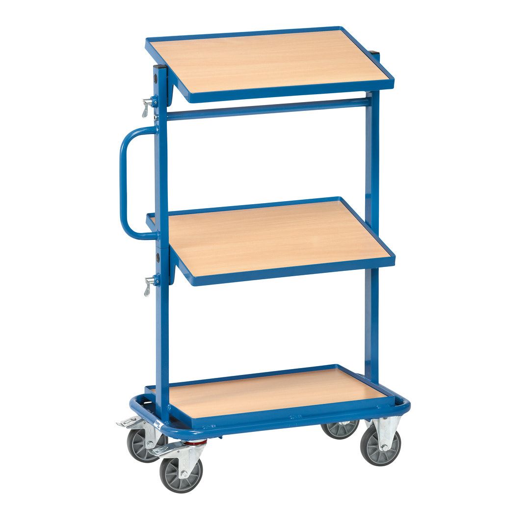 Fetra - Etagenwagen für Eurokästen - 200 kg - (BxT) 400 x 600 mm - 3 Böden