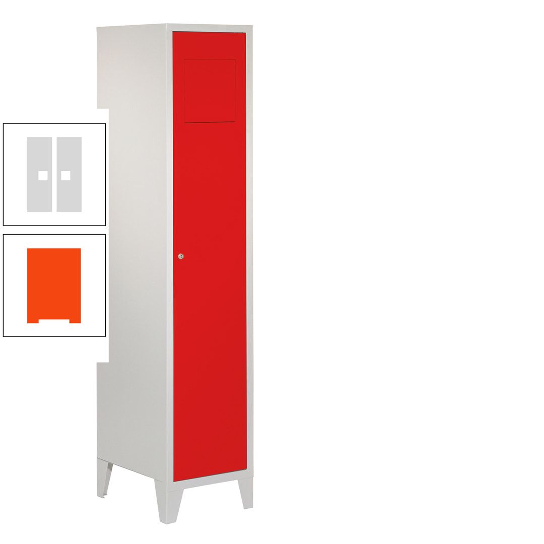 Wäschesammelschrank - 1.850 x 400 x 500 mm (HxBxT) - Füße - Drehriegel - anthrazitgrau
