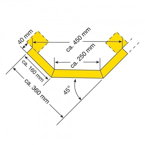 1,2m Planke Indoor für Rammschutz System Basic - Baukastensystem - flexibel und erweiterbar - Anfahrschutz Gütestahl