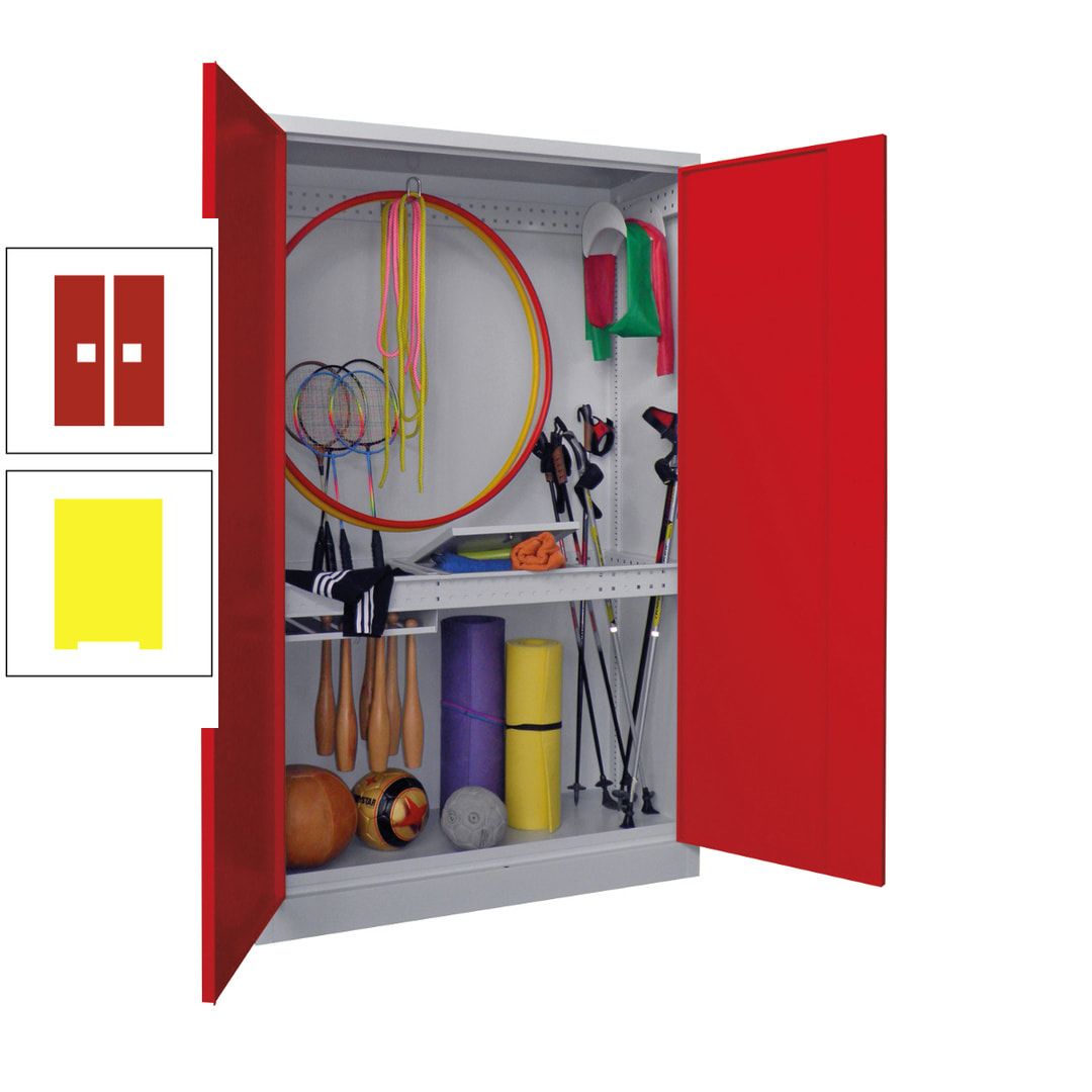 Sportschrank - Vollblechtüren - 1.950x1.200x500 mm (HxBxT) - anthrazitgrau