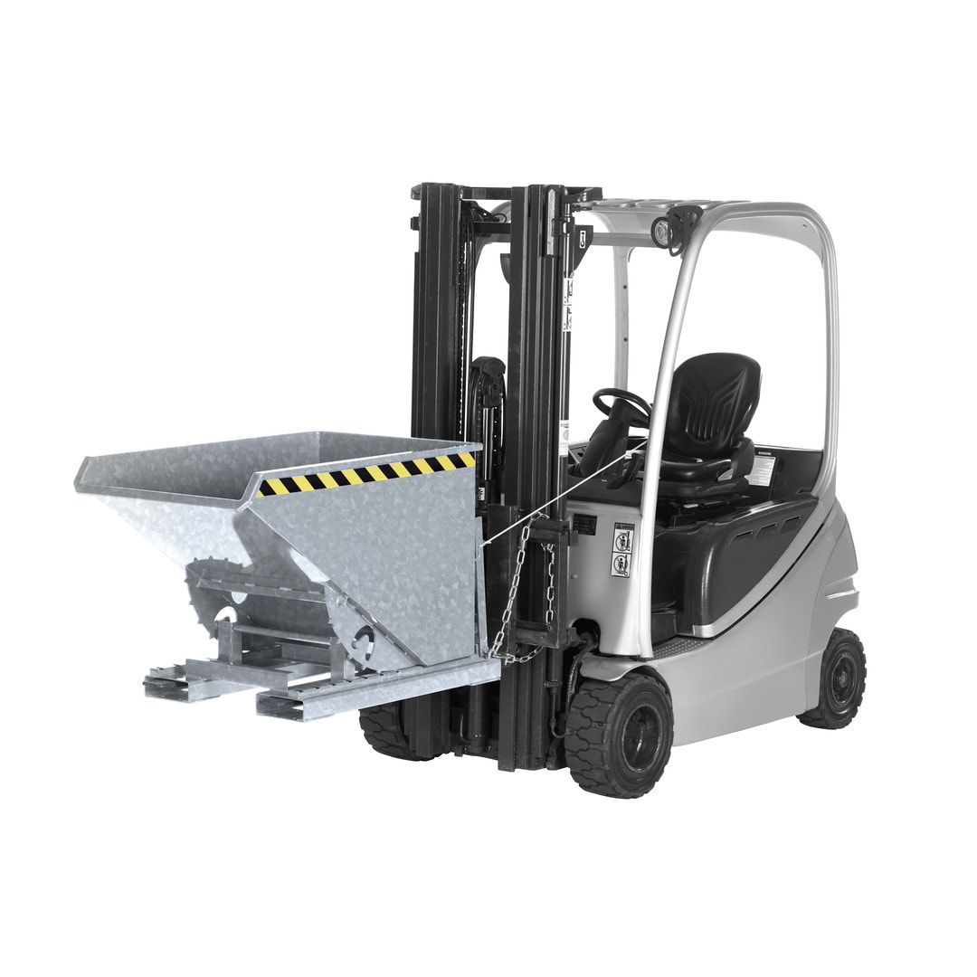 Abrollkipper für Schüttgüter - Volumen 1.200 l - Traglast 1.500 kg - 1.100 x 1.070 x 1.800 mm (HxBxT) - anthrazitgrau