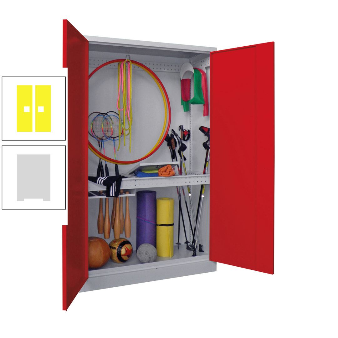 Sportschrank - Vollblechtüren - 1.950x1.200x500 mm (HxBxT) - anthrazitgrau