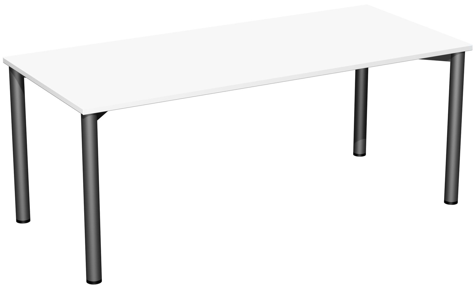 Schreibtisch - 4-Fuß Flex - Bürotisch - 720 x 1.000 x 800 mm (HxBxT) - Gestell anthrazit - Ahorn