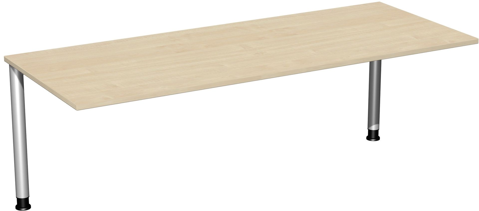 Schreibtisch - 4-Fuß Flex - Bürotisch - Höhe 680-800 mm - 1.000 x 800 mm (BxT) - Gestell anthrazit - Ahorn