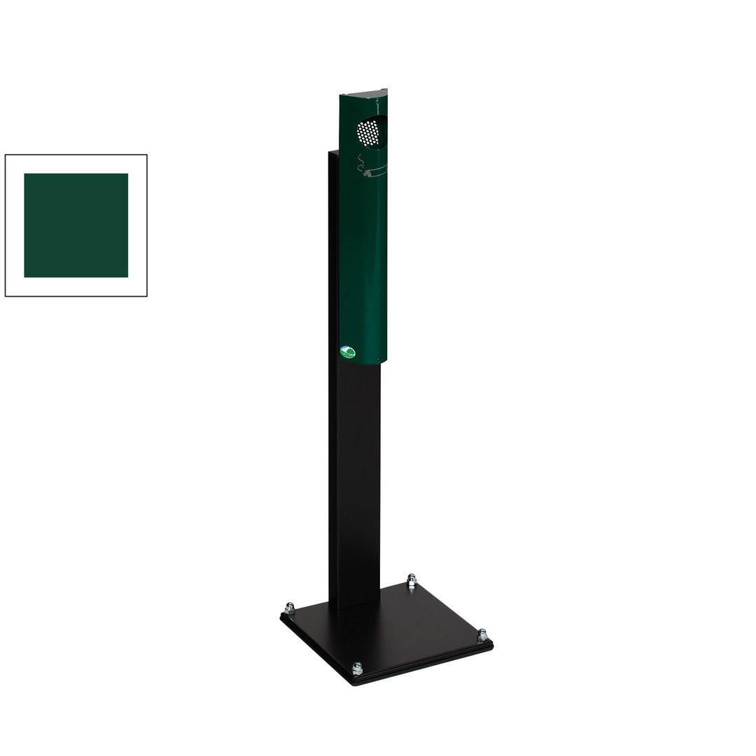 Standaschenbecher, Standascher, 3,5 l Volumen, Standascher, 1.250 x 310 x 310 mm (HxBxT), Ascher, Turmaschenbecher, Stehascher, Edelstahl