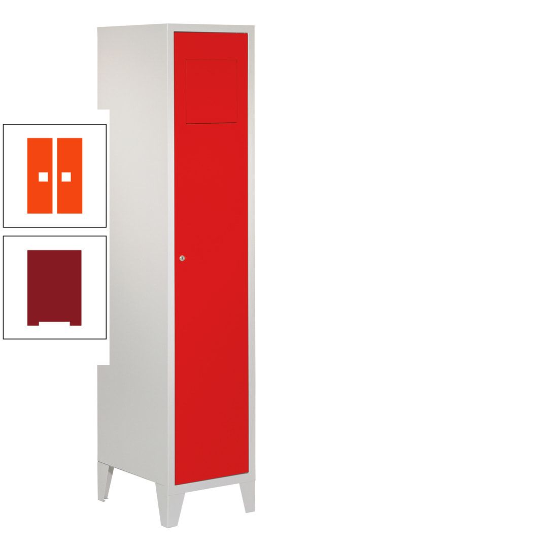 Wäschesammelschrank - 1.850 x 400 x 500 mm (HxBxT) - Füße - Drehriegel - anthrazitgrau