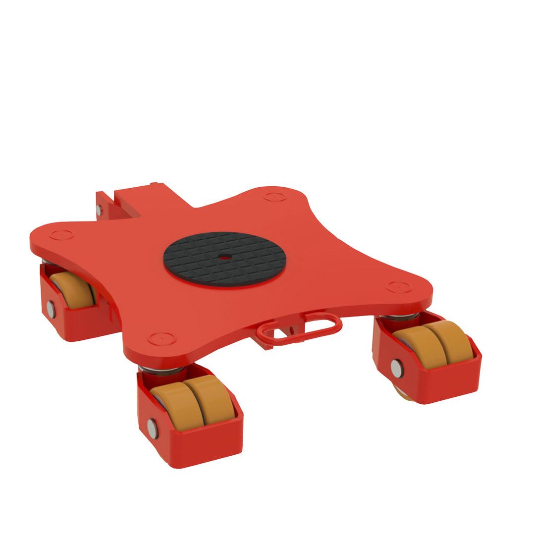 1 Kreiselfahrwerk - Transportfahrwerk - Traglast 1.500 kg - Unterfahrhöhe 110 mm - 490 x 530 mm (BxT)