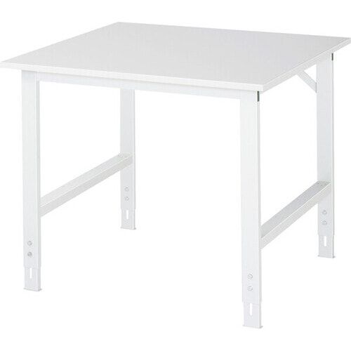 Arbeitstisch - höhenverstellbar 760 - 1.080 mm - 1.000 x 1.000 mm (BxT) - Traglast 500 kg - EGB-Melaminharz - Anthrazitgrau