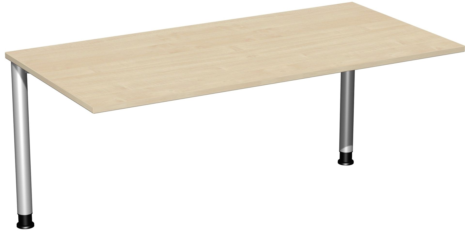 Schreibtisch - 4-Fuß Flex - Bürotisch - Höhe 680-800 mm - 1.200 x 600 mm (BxT) - Gestell anthrazit - Ahorn