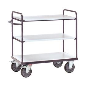 Fetra - ESD-Etagenwagen - 3 Böden - schiefergrau - Ladefläche wählbar