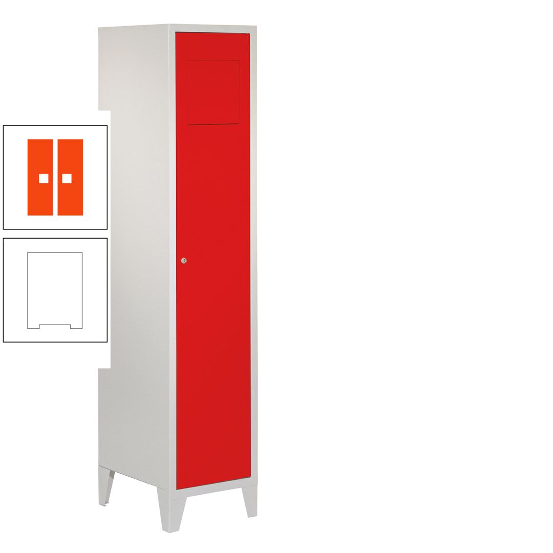 Wäschesammelschrank - 1.850 x 400 x 500 mm (HxBxT) - Füße - Drehriegel - anthrazitgrau