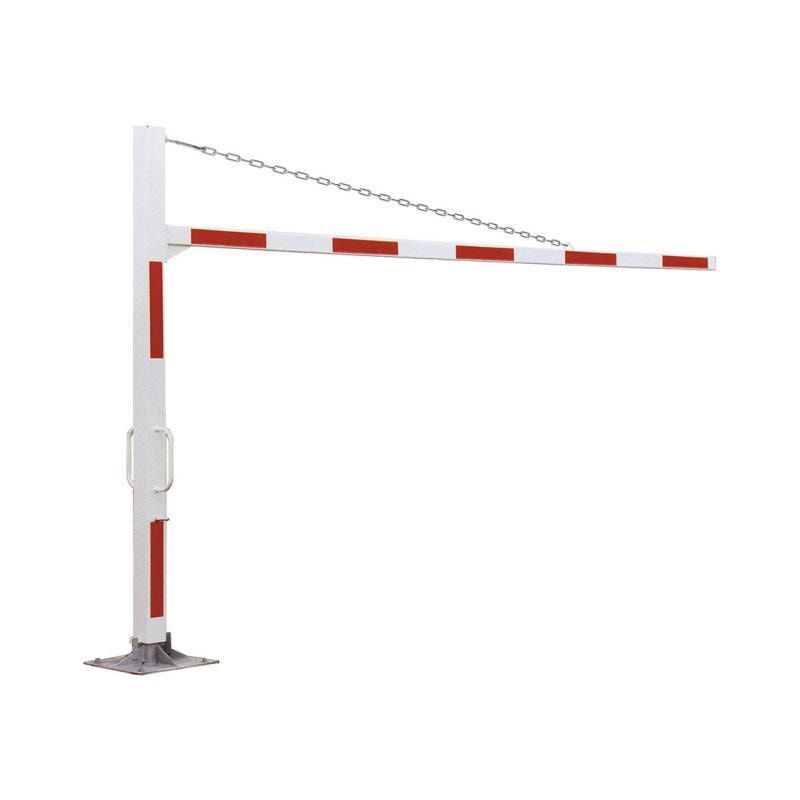 Höhenbegrenzer, einseitig, Stahlrohr, drehbar, feuerverzinkt, zum Einbetonieren mit Bodenstangen, 1.900-2.500 mm (H), 2.500-3.500 mm (B)