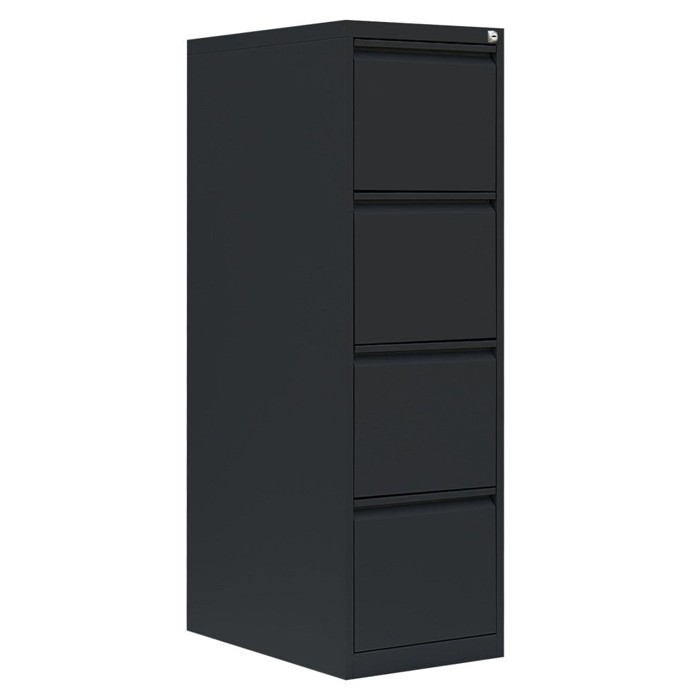 Hängeregistraturschrank, Hängeregisterschrank, 4 Schubladen, 1-bahnig, DIN A4, 1.320 x 400 x 620 mm (HxBxT), Korpus- und Schubladenfarbe wählbar