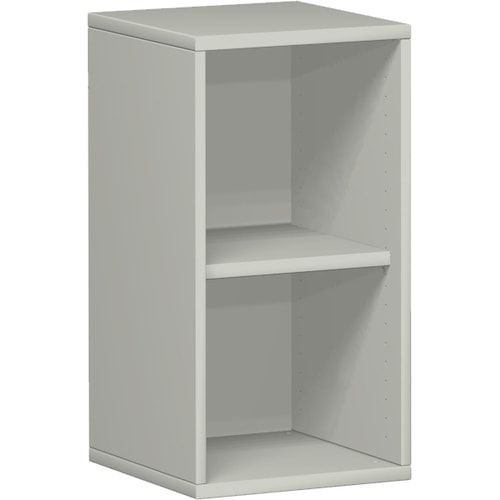 Büroregal, Schreibtischhöhe, Metallsockel/Standfüße, Dreischicht-Feinspan, Einlegeboden, 768 x 1.000 x 425 mm (HxBxT), Dekor Ahorn