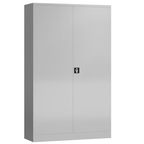 Aktenschrank, Büroschrank, abschließbar, Flügeltüren, 4 Fachböden, 1.945 x 1.200 x 420 mm (HxBxT), Stahl, Farben wählbar