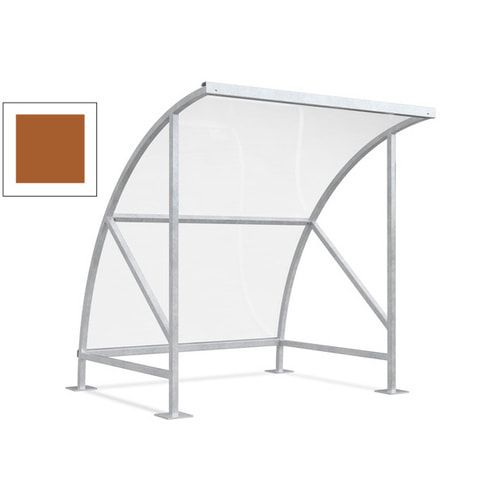 Fahrradunterstand - Fahrradgarage mit Bogendach - Stahl und Kunststoff - 2.290 x 2.090 x 2.100 mm (HxBxT) - Farbe Achatgrau