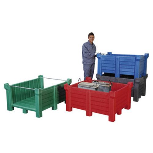 Transportbehälter PE - 260 l - 500 kg - 1060x860x650 mm - stapelbar - Farbe blau
