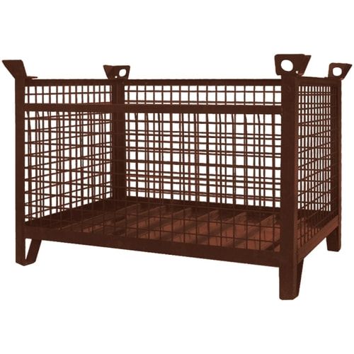 Eichinger Gitterbox-Stapelpalette, klappbar, Maße: 750 x 1.000 x 1.500 mm, Traglast 1.500 kg, 3-fach stapelbar, Inkl. Kranösen, Farbe anthrazitgrau