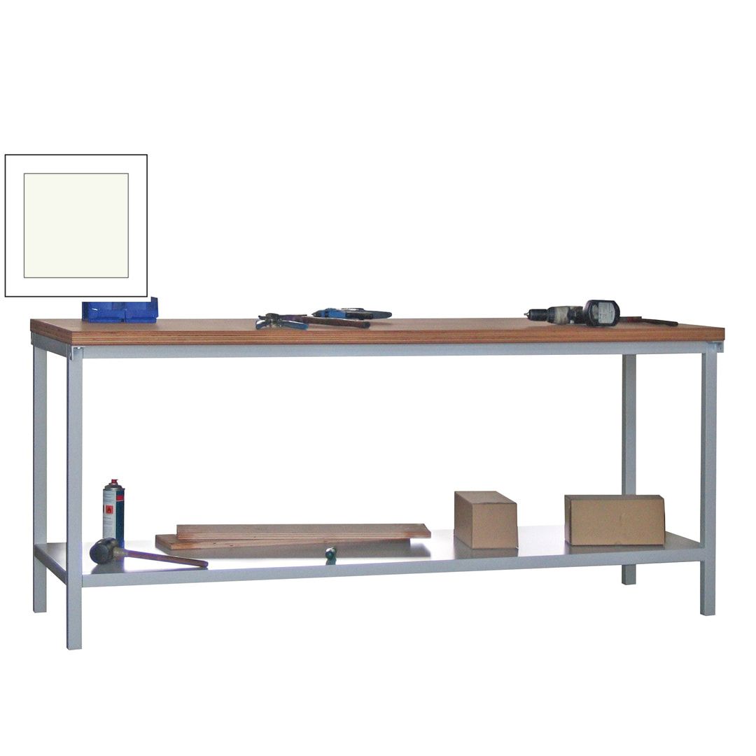 Werkbank mit Ablageboden - 900 x 2.000 x 700 mm (HxBxT) - Traglast 1.400 kg - anthrazitgrau