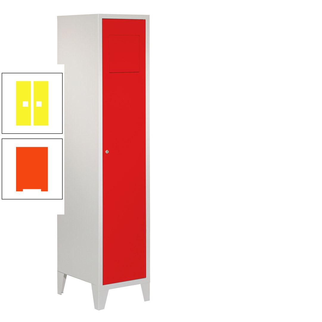 Wäschesammelschrank - 1.850 x 400 x 500 mm (HxBxT) - Füße - Drehriegel - anthrazitgrau