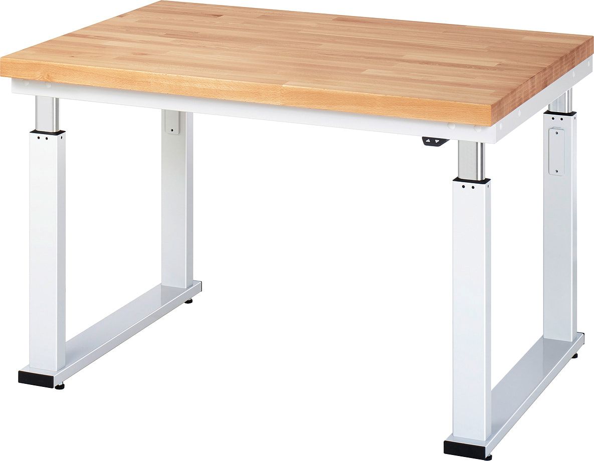 Arbeitstisch - elektrisch höhenverstellbar 740 - 1.140 mm - 1.250 x 700 mm (BxT) - Traglast 600 kg - Buche