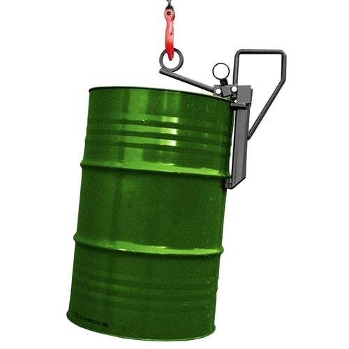 Eichinger Fassklemme, Kran, 200 l Sickenfässer, auch offene Fässer, Traglast 350 kg, verschweißt, mit Fass-Stabilisator, Farbe enzianblau (RAL 5010)
