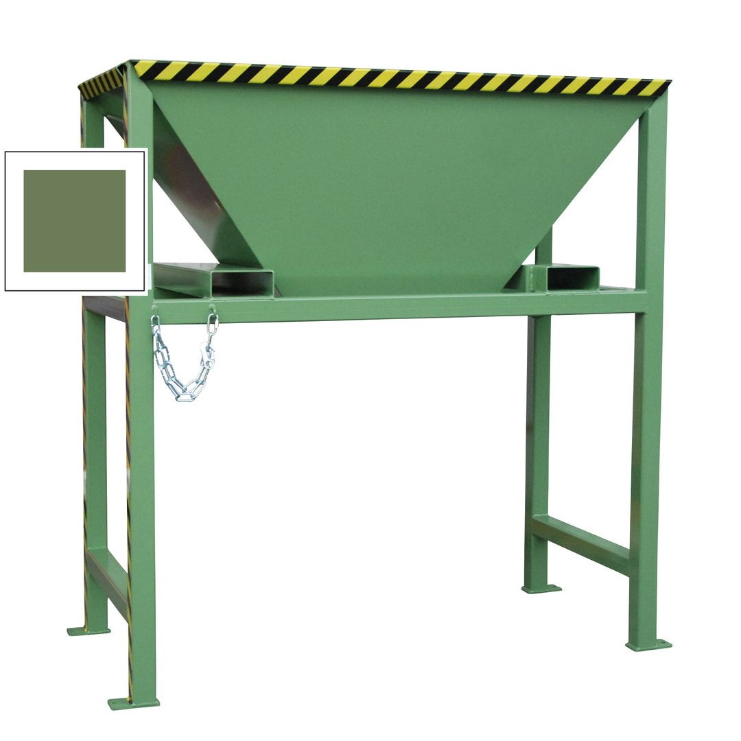Befülltrichter für Big-Bags und Container - mit Ständer - 2.050 x 1.980 x 980 mm (HxBxT) - feuerrot (RAL 3000)