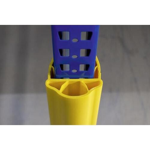 Regalschutz ALFA d-flexx für Regalstützen, für Stützbreiten 100 - 125 mm, Höhe: 400 mm, Polyethylen (PE), Rammschutz, Anfahrschutz