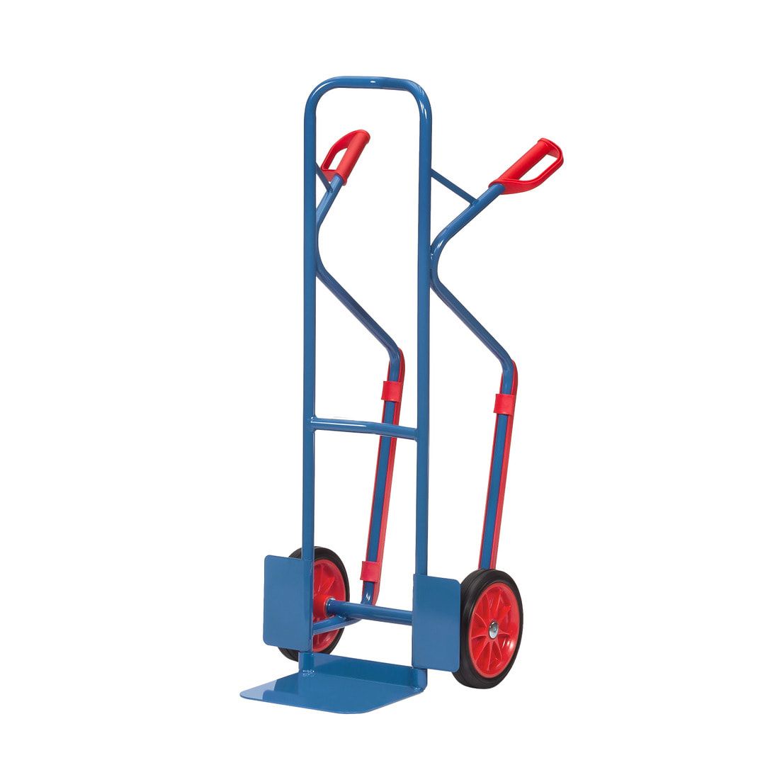 Fetra - Alukarre - 200 kg - Schaufel 320 x 250 (BxT) mm - Kunststoff-Gleitkufen - Luftbereifung
