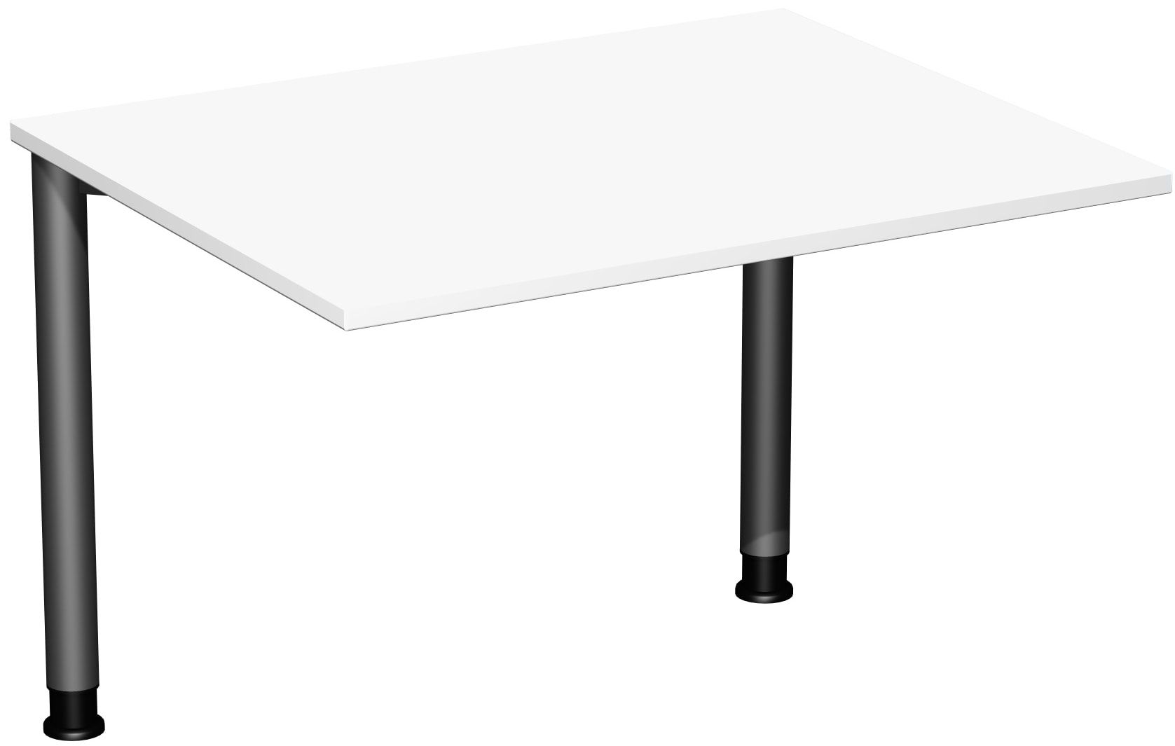 Schreibtisch - 4-Fuß Flex - Bürotisch - Höhe 680-800 mm - 1.000 x 800 mm (BxT) - Gestell anthrazit - Ahorn