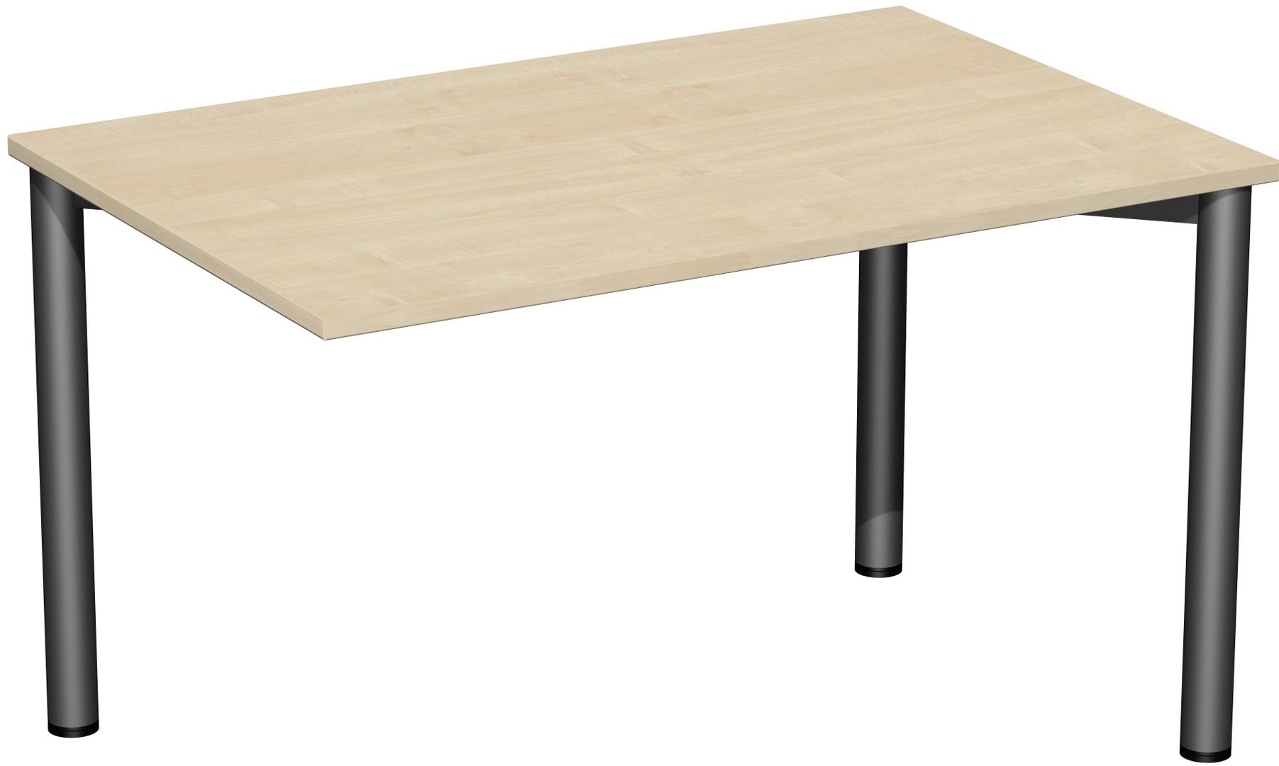 Schreibtisch - 4-Fuß Flex - Bürotisch - 720 x 1.200 x 600 mm (HxBxT) - Gestell anthrazit - Ahorn