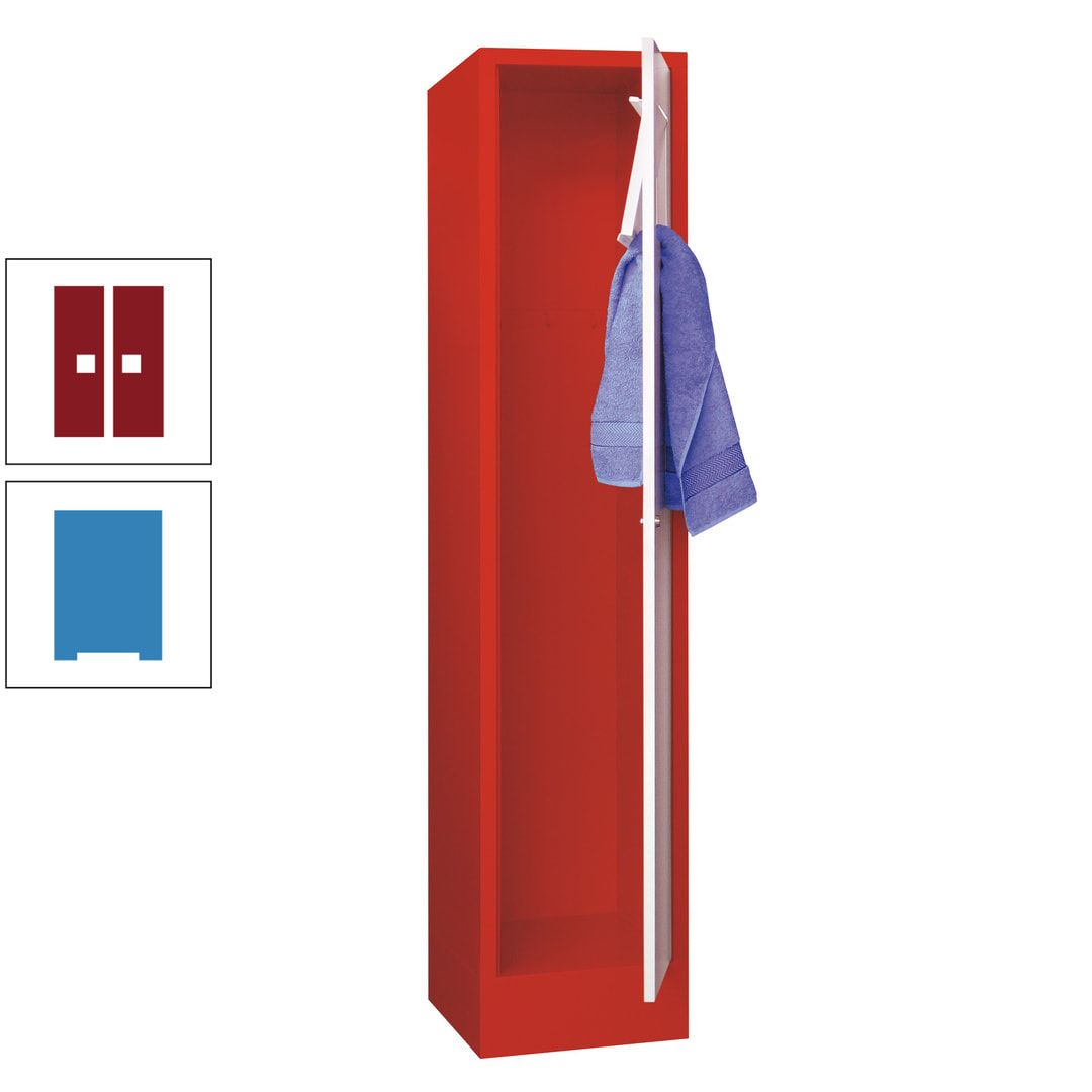 Wäschesammelschrank - 1.850 x 400 x 500 mm (HxBxT) - Sockel - Zylinderschloss - anthrazitgrau