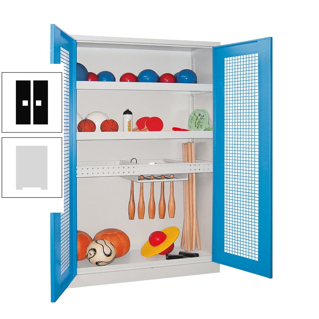 Sportschrank - Vollblechtüren - Variante 2 - 1.950x1.200x500 mm (HxBxT) - anthrazitgrau