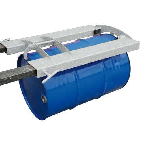 Eichinger Fassgreifer für liegende 220 Liter Sickenfässer, Traglast 300 kg, 125 x 710 x 990 mm (HxBxT), Greifhaken, Farbe: anthrazitgrau (RAL 7016)