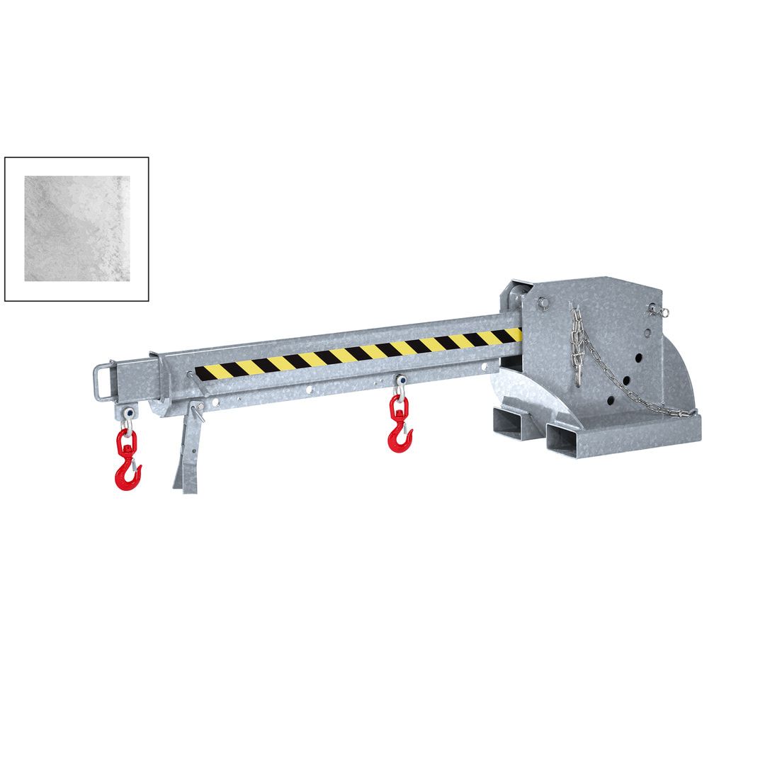 Kranarm für Gabelstapler - Traglast 1.000 - 5.000 kg - Länge 2.260 - 3.760 mm - höhenverstellbar - anthrazitgrau