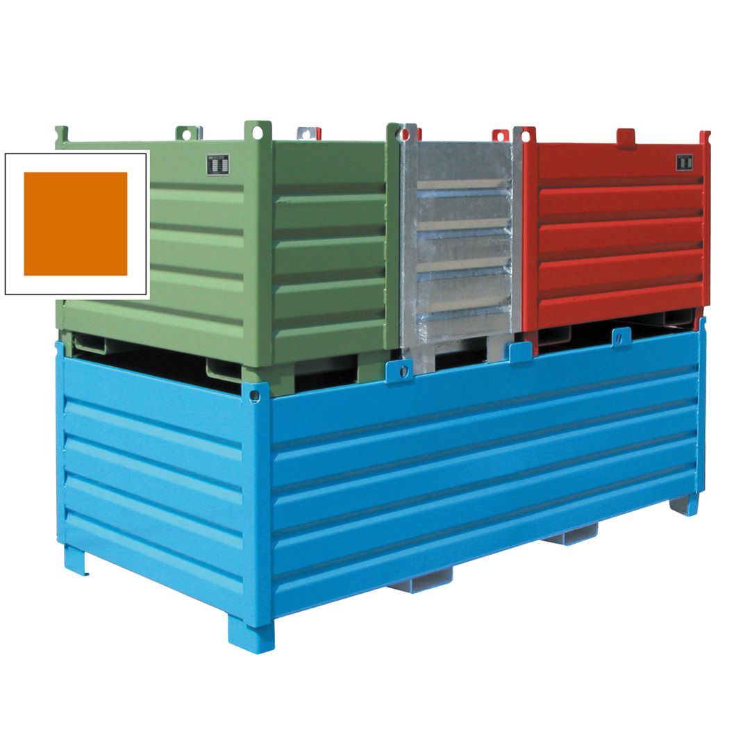 BAUER Sammel- Transportbehälter - Stahl - 2.250 kg - 2.000 l,1200x2400x850 mm - feuerrot