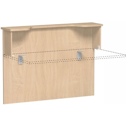 Anbau Thekenelement, Anbaumodul, Monitorausschnitt, 25 mm Dreischicht-Feinspan, 1.025 x 1.200 x 300 mm (HxBxT), Dekor Ahorn