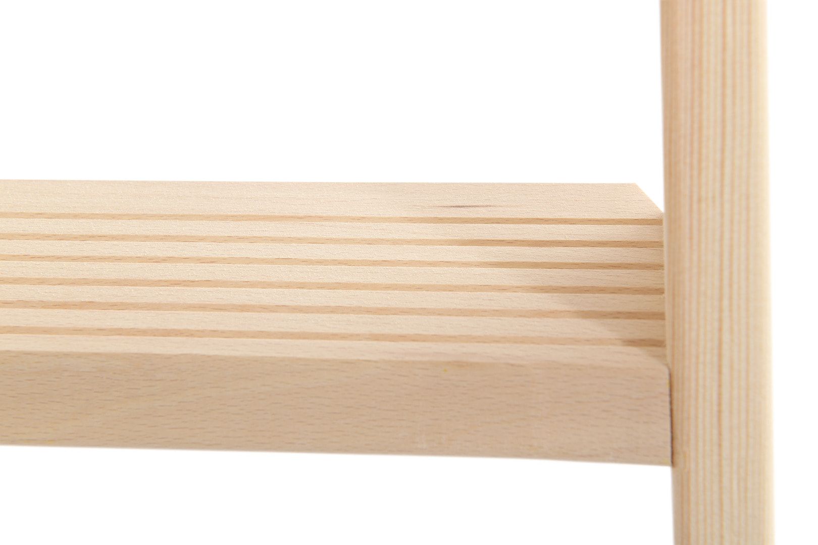 Holz-Stufenstehleiter, beidseitig begehbar, Textiltasche, Eimerhaken, Perlongurte, 1.240 x 473 mm (LxB), 2 x 4 Stufen, 8 kg, Stufentiefe 80 mm, Hymer