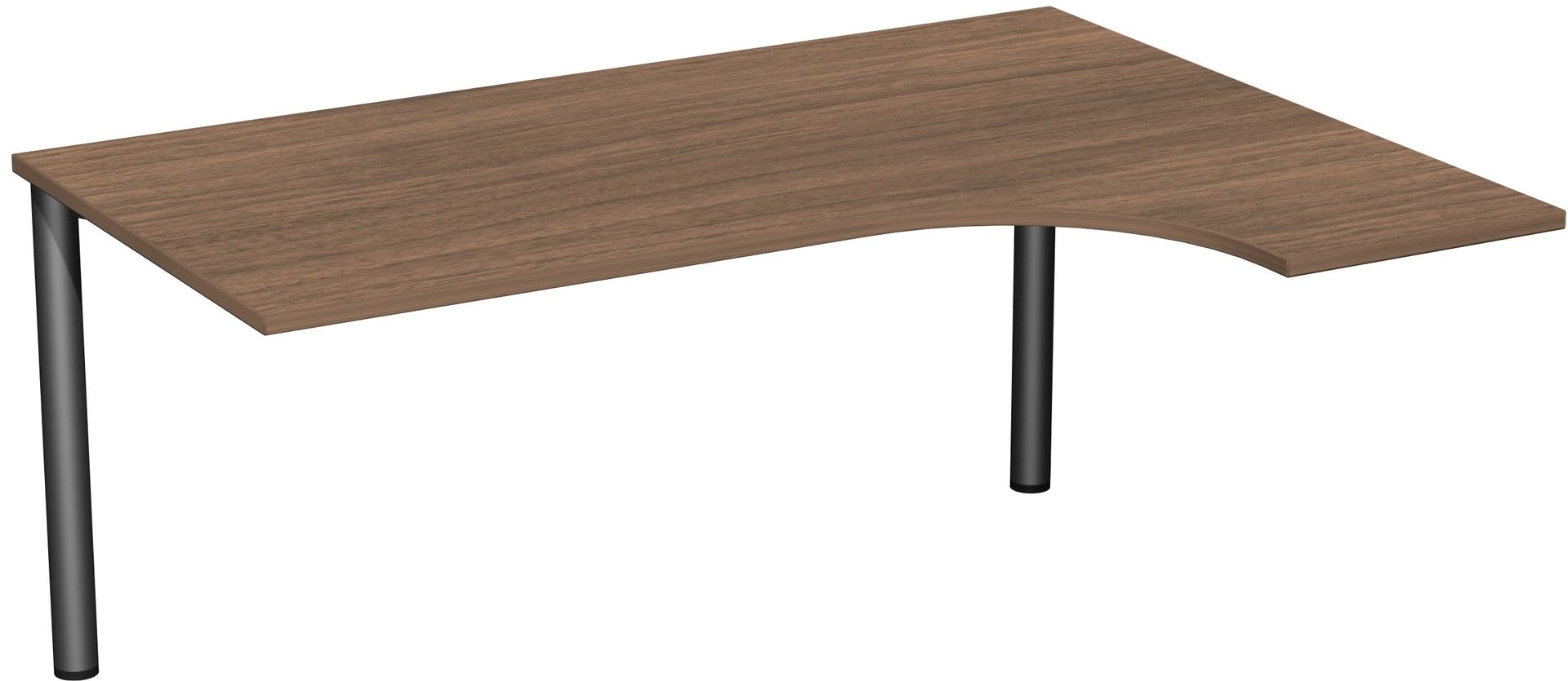 Eckschreibtisch - Ecke rechts - 4-Fuß Flex - 720 x 1.600 x 1.200 mm (HxBxT) - Gestell anthrazit - Ahorn