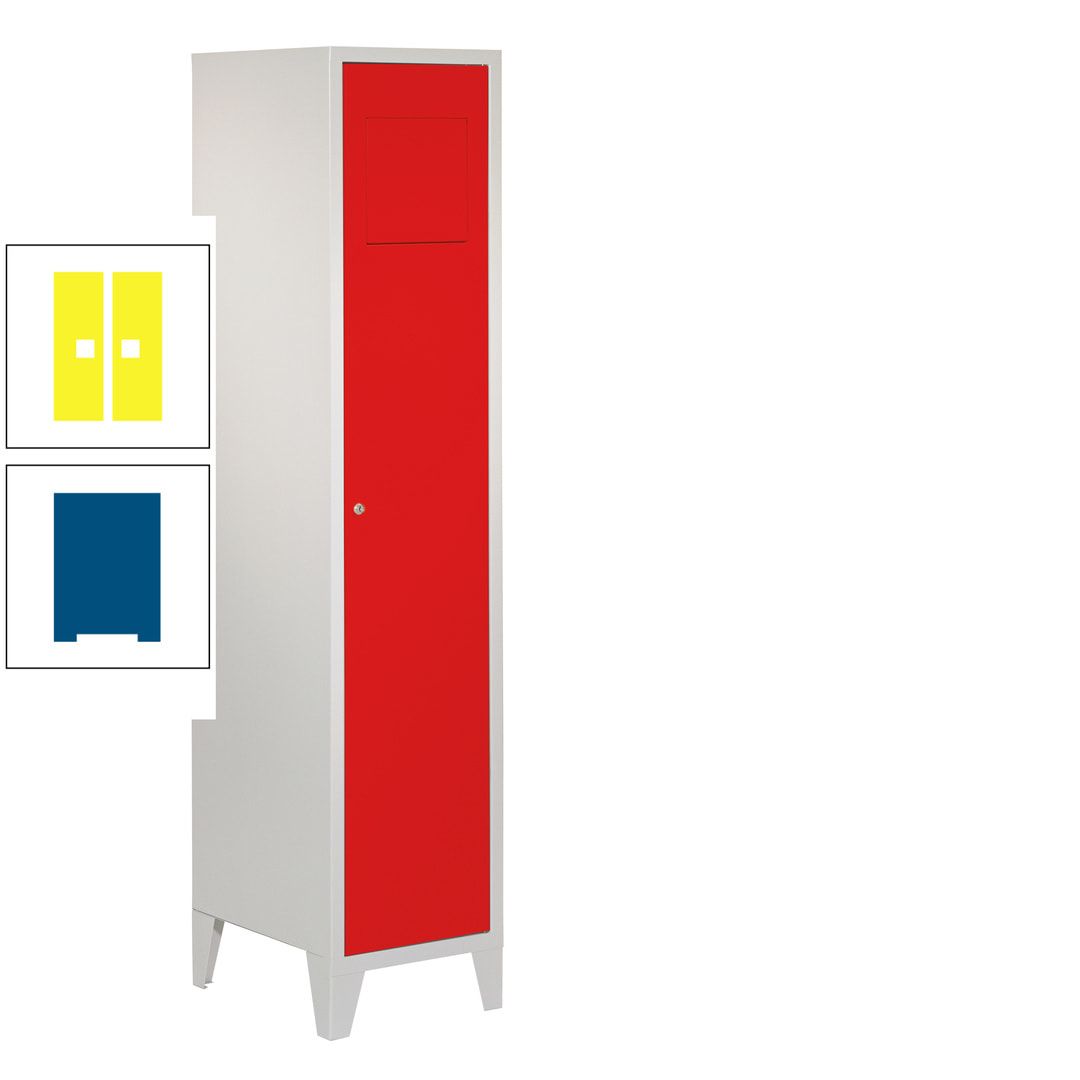 Wäschesammelschrank - 1.850 x 400 x 500 mm (HxBxT) - Füße - Drehriegel - anthrazitgrau
