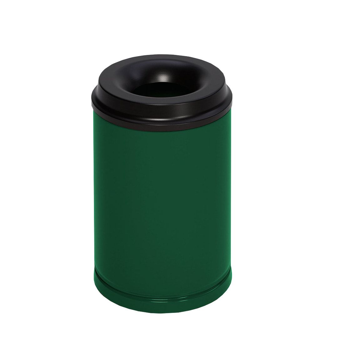 Edelstahl Papierkorb - feuersicher - Volumen 30 l - 390 x 375 x 375 mm (HxBxT) - 5 kg