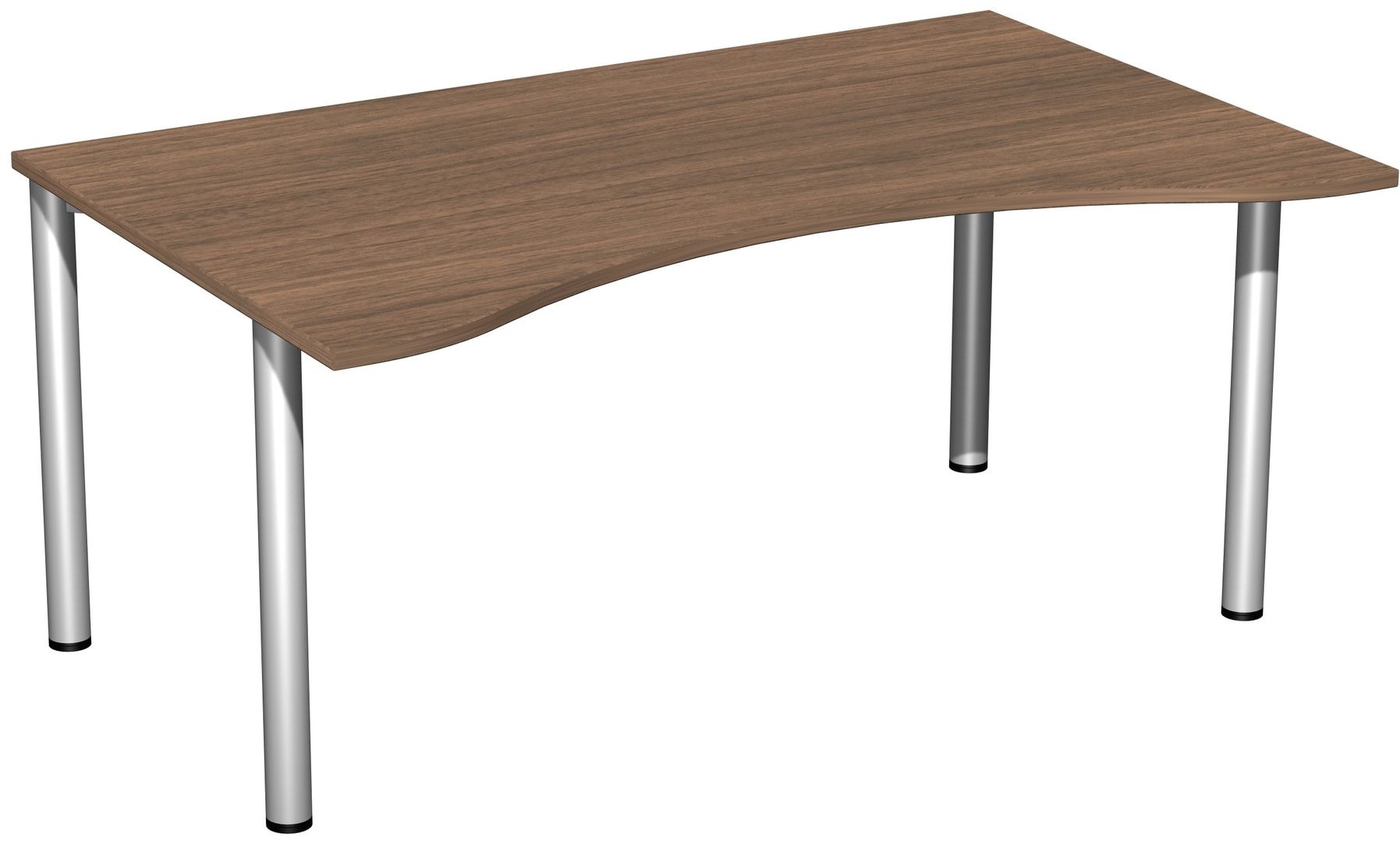Ergo-Schreibtisch - 4-Fuß Flex - Bürotisch - 720 x 1.600 x 1.000 mm (HxBxT) - Gestell anthrazit - Ahorn