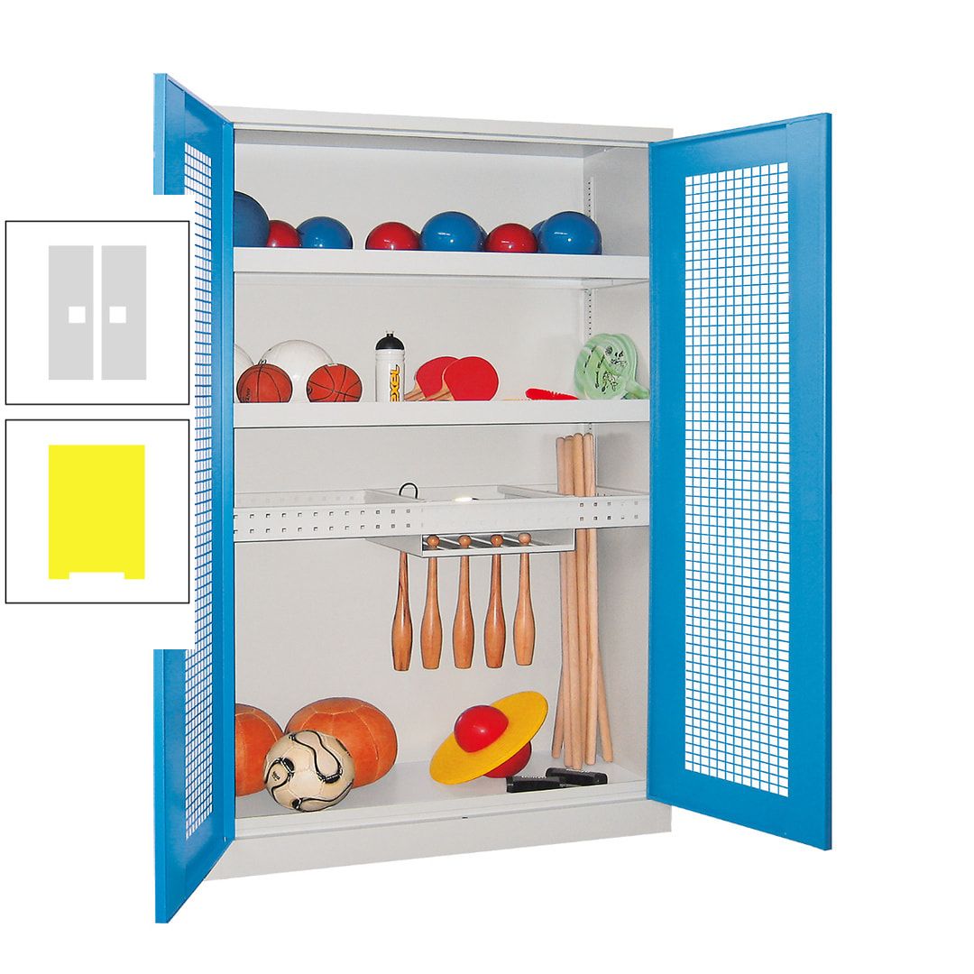 Sportschrank - Vollblechtüren - Variante 2 - 1.950x1.200x500 mm (HxBxT) - anthrazitgrau