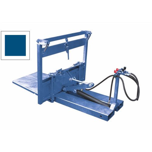 Gitterboxkipper für Gabelstapler, hydraulisch, Traglast 500 kg, geeignet für Gitterbox, Kettensicherung, Spannhaken, Farbe anthrazitgrau (RAL 7016)
