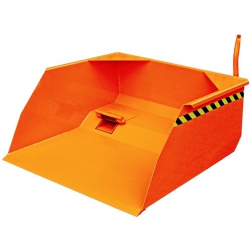 Eichinger Stapler-Schaufel mit Durchschub, Seilzug, Volumen 1.000 l, Traglast 3.000 kg, Maße 650 x 1.300 x 1.300 mm, Farbe anthrazitgrau (RAL 7016)